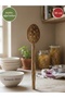 Kamptek Wood - 100% Natural Olive Wood Perforated Kitchen Spoon (30 cm) - 3