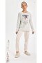 Girl's Pajamas Suit Printed Long Sleeve Top Elastic Waist Long Bottom D6652A824Au