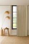 Capri Linen Textured Dark Stone Extra-Thick High Quality Single Panel Curtain