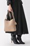 Mila Charmlı Large Size Soft Leather-Look Large Volume Mink Women's Handbag Pbu3207 - 6
