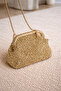 Straw Bag, Metallic String Bag, Crossbody Bag, Gold Bag, Gold Color, Evening Dress Bag - 2