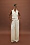 Eva Crepe Trousers - Ecru - 2