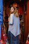 Gray Color Asymmetrical Blouse - 4
