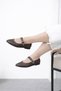 Verona Women's Buckle Pointed Toe Ring Detailed Casual Women's Mary Jane Flats - 2