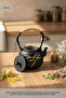 Armanno - Sümbül Döküm Teapot 1200 ml Black - 3
