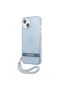 Translucent Strap Case for iPhone 13/14/15, Blue - 2