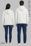 Dear Couple Combination Promise Sign B Printed Hoodie K Hooded Ş Fleece-Lined O Oversized Sweatshirt Set of 2 - 2