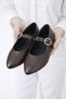 Verona Women's Buckle Pointed Toe Ring Detailed Casual Women's Mary Jane Flats