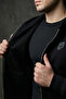Lb Logo Black Zipper Hoodie Oversized Fleece-Lined Sweatshirt Cardigan - 3