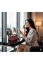 Makeup Bag Burgundy Makeup Bag Cosmetic Bag Makeup Organizer Bag with Brush Compartment - 8