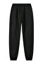 Unisex Printed Oversized Hooded Gray/Black Tracksuit Set Loose Fit - 3