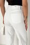 White Women's Wide Leg Jean High Waist Palazzo Stretch Fabric Stretch Denim Trousers Jessi̇ca-2040 - 8