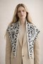 Triangle Scarf Shoulder Shawl Black for Women - Trendy Viral Patterned Reversible Knitwear - 5