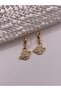 Planet Earrings with Zircon Stones in Minimal Gold Color - 6