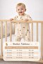 Newborn 100% Cotton Baby Romper - Teddy Bear Patterned, Zippered, Long Sleeve Baby Pajamas - 4