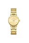 Gold Color Women's Wristwatch |   30mm Gold Color Steel Case, Steel Band - 6