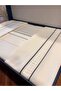 Aspen Navy Blue Piping Intermediate Guipure Modern Off-White 6-Piece Boxed Duvet Cover Set Boat Bedspread - 5