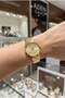 Gold Color Women's Wristwatch |   30mm Gold Color Steel Case, Steel Band - 3
