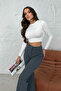 High Waist Shaping / Sculpting Full Stretch Fabric piped Pants 4076 - 6