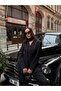 Black Shawl Collar Waist-Fitted V-Neck Jacket and Palazzo Pants Premium 3-Piece Set - 5