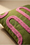 Bohemian Curved Patterned Punch Throw Pillow Cover - 3