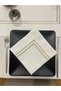 Double Piko Sargo Detailed Service Presentation Napkin 6 Pieces 40X40 Ecru