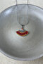 Zircon Stone Fan Necklace Does Not Tarnish 45 cm Shipped in a Gift Box - 2