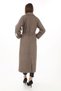 Women's Lined Cashmere Cashmere Coat with Epaulets - Mink - 7