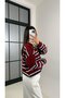 Striped Polo Neck Knitwear Sweater - 2