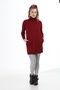 Women's Pocketed Sweater Burgundy - 5