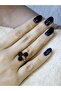 Natural Stone Onyx 3-Piece Natural Stone Antique Model Women's Adjustable Ring Euy89O - 2
