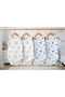 100% Cotton / Patterned / 4-Piece Snap-On Baby Bodysuit / Cotton Baby Undershirt / Baby Snap-On / Organic