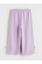 Glittery Striped Wide-Leg Baby Girl Sweatpants (S6) - 3
