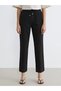 Brown Elastic Waist Textured Carrot Cut Women's Trousers (S6) - 2