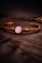 Women's Copper Bracelet Natural Rose Quartz Stone Pure Copper Bracelet - 3