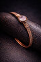 Women's Copper Bracelet Natural Rose Quartz Oval Model Stone Pure Copper Bracelet - 4