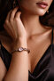 Women's Copper Bracelet Natural Rose Quartz Oval Model Stone Pure Copper Bracelet - 3