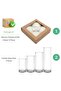 4pcs Glass Cylinder Vases with 8 Large Ivory Floating Candles for Home, Events & Weddings - 2