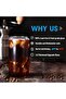 Drinking Glasses with Bamboo Lids and Glass Straws, 6pcs Set - 7