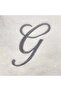 Monogrammed Letter "G" Hand Towel Silver Thread Cotton Personalised Letter - 2