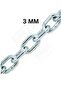 Gray Padlock with Chain Dormitory Gym Military Cabinet Lock (3 mm Chain + 25 mm Padlock) - 3