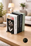 Book Holder – Decorative Book Support with Floral Pattern - Table & Shelf Bookshelf Accessory - 4
