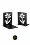 Book Holder – Decorative Book Support with Floral Pattern - Table & Shelf Bookshelf Accessory - 3