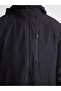 Black Standard Fit Hooded Men's Raincoat (S6) - 3