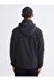 Black Standard Fit Hooded Men's Raincoat (S6) - 5