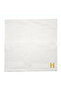 Monogrammed Letter "H" FaceTowel Gold Thread Cotton Personalised Letter