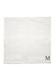Monogrammed Letter "M" FaceTowel Silver Thread Cotton Personalised Letter