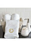 Monogrammed Letter "C" Hand Towel Gold Thread Cotton Personalised Letter - 3