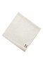 Monogrammed Letter "N" FaceTowel Silver Thread Cotton Personalised Letter - 2