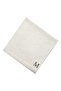 Monogrammed Letter "M" FaceTowel Silver Thread Cotton Personalised Letter - 2